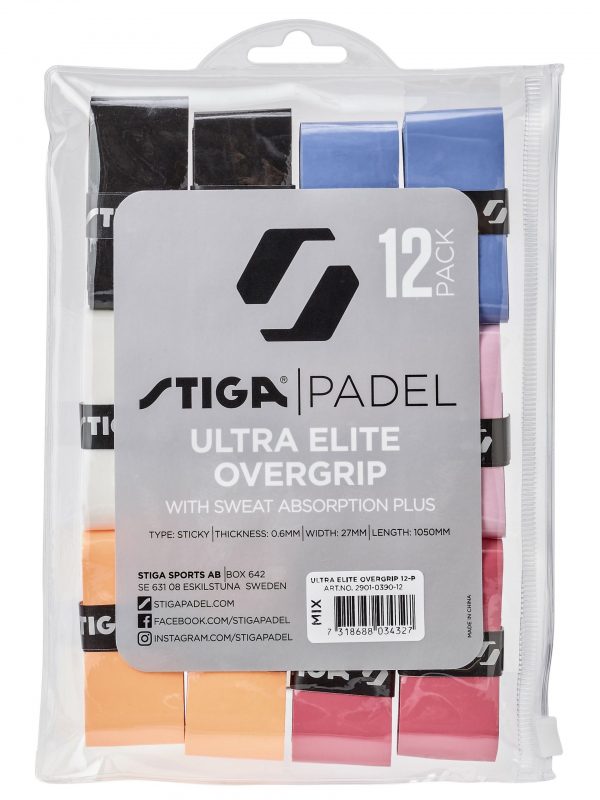 ULTRA ELITE PADEL OVERGRIP 12-P BLACK, ORANGE, PINK, RED, SKY, WHITE